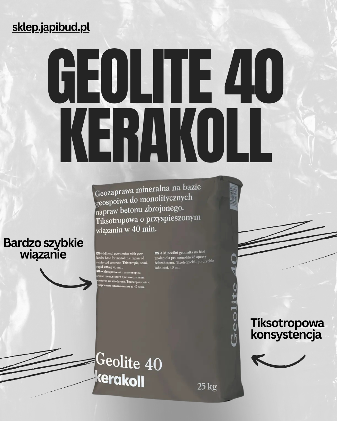 Kerakoll GEOLITE 40 – profesjonalna zaprawa konstrukcyjna.