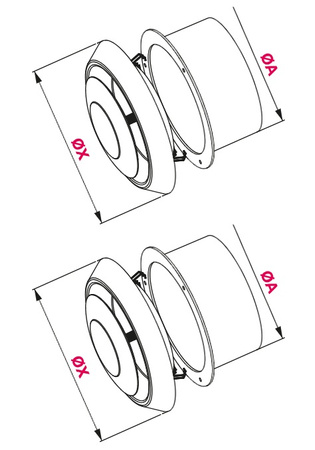 AN anemostat nawiewno-wywiewny AN2 125 