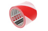 KAEM Taśma wygrodzeniowa biało-czerwona 8cm x 100m dwustr.