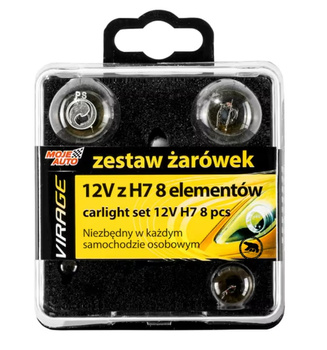 A. VIRAGE Zestaw żarówek 12V z H7 8elem.