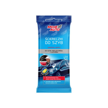 A. MOJE AUTO Ściereczki nasączone czyszczące do szyb