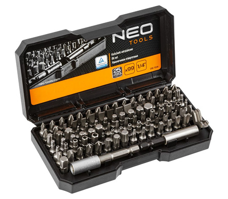 NEO Końcówki wkrętakowe z uchwytem zestaw 99cz 06-104