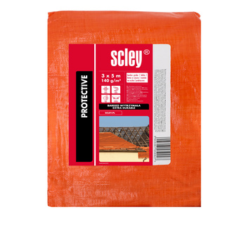 KAEM Plandeka 3x5m 140g/m2 pomarańczowa