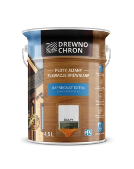 Drewnochron Impregnat do drewna Extra biały 4,5 L