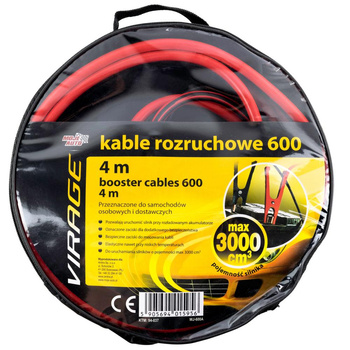 A. VIRAGE Kable rozruchowe 600 4m